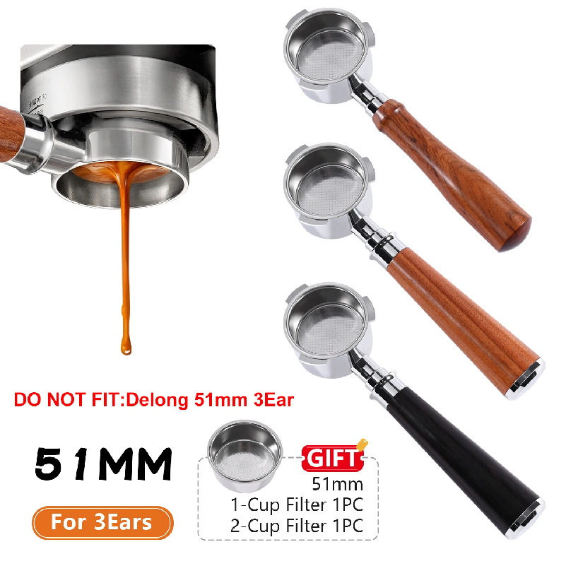 Coffee Equipment Brands - Kahve Dipsiz Portafilter 51mm Homix H11