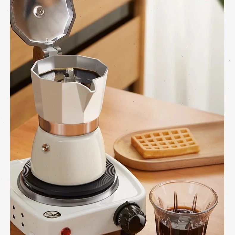 Coffee Equipment Brands - Yuvarlak Tabanlı Moka Pot Tek Valfli