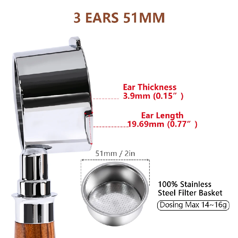 Kahve Dipsiz Portafilter 51mm  - Coffee Equipment Brands incelemesi ve fiyatı